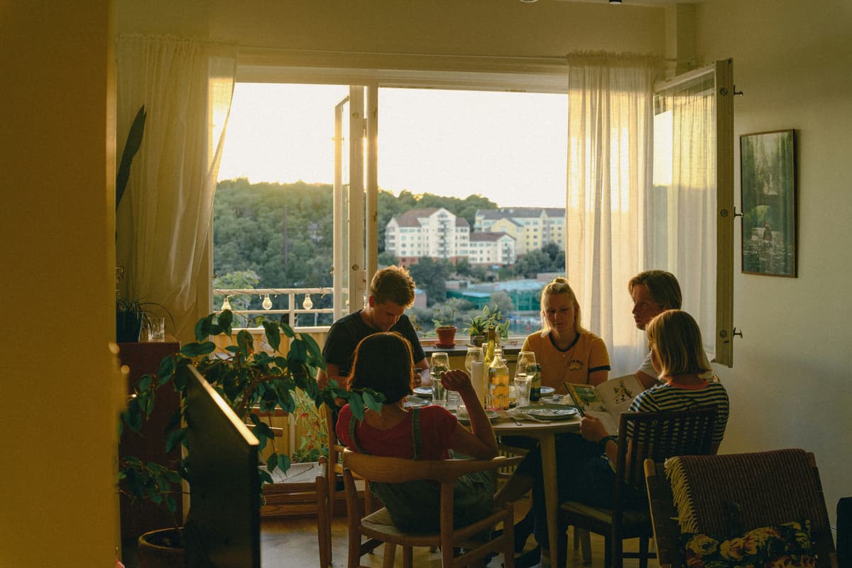 Sunlit Swedish Kitchen